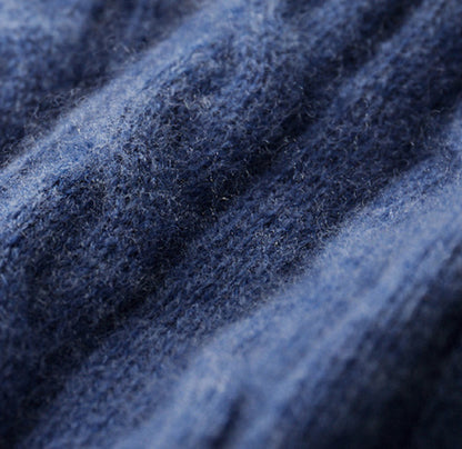 Sweter z miękkiej wełny kaszmirowej ze stójką