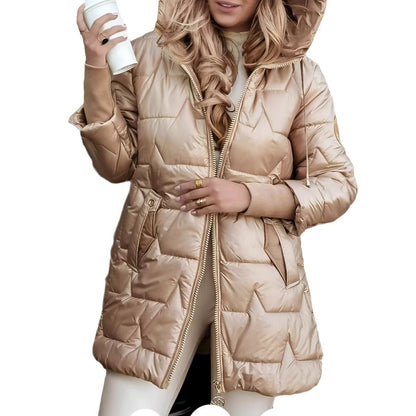 Golden Luxe Puffer Coat