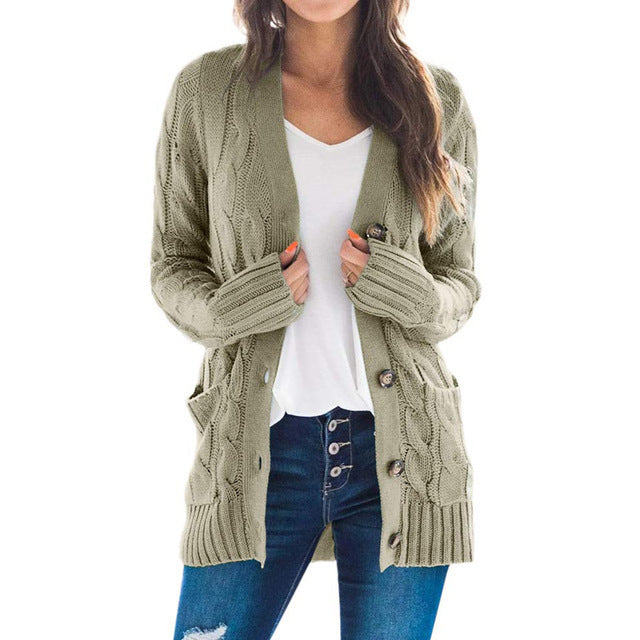 Wool Blend Single-Breasted Long Sleeve Coat