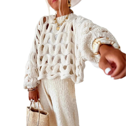 Hollow Knit Loose Beach Sweater