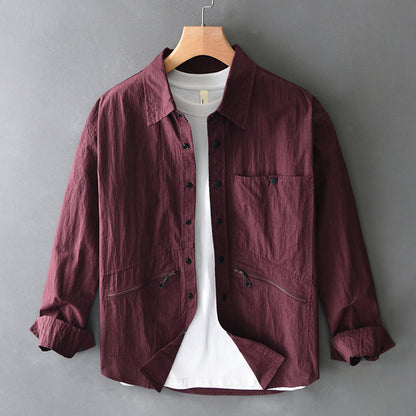 Moda Elite | Bawełniana koszula casualowa z długim rękawem