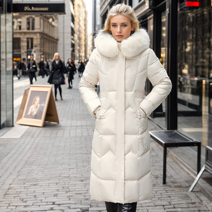 Thick Fur Collar Winter Long Coat