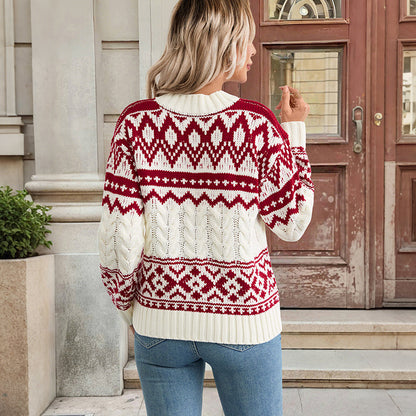 VintageNordic Jacquard Pullover