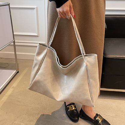 Vintage Large Capacity Leather Tote Bag