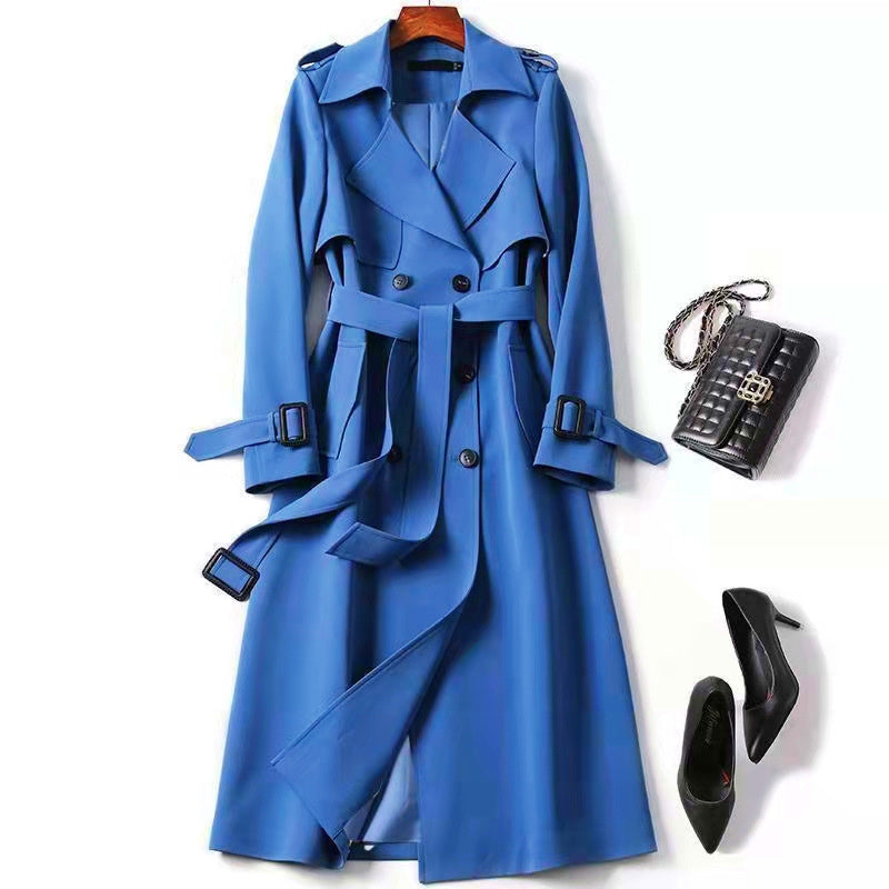 Double-Breasted Belted Trench Coat