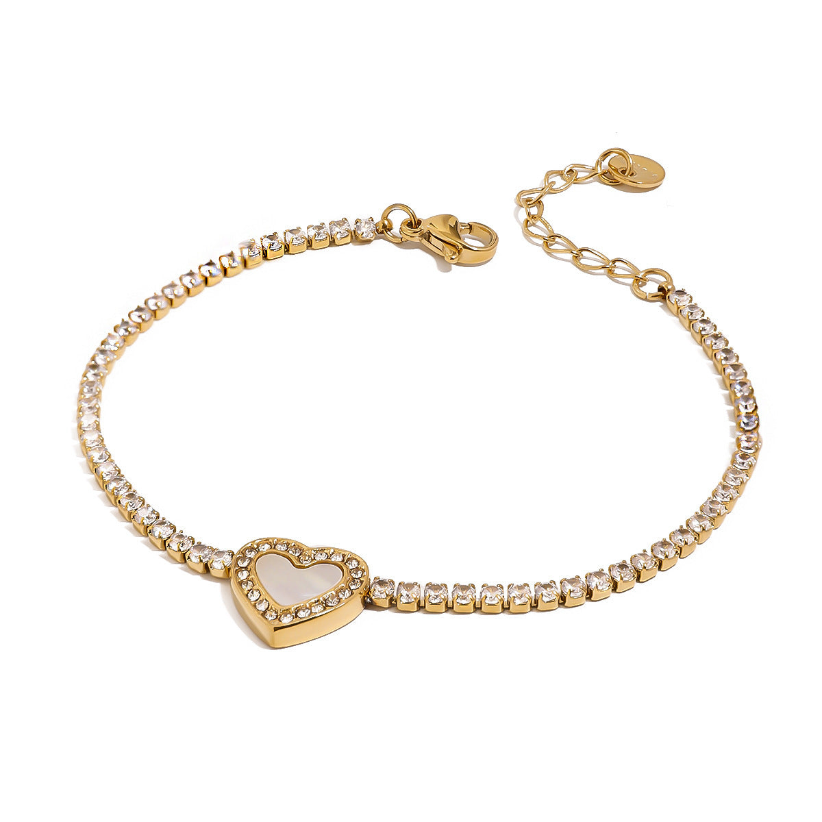 Crystal Heart Accent Bracelet