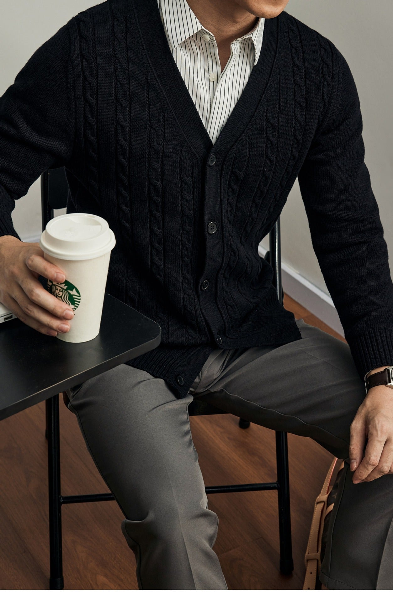 Moda Elite| Sweter kardigan dzianinowy