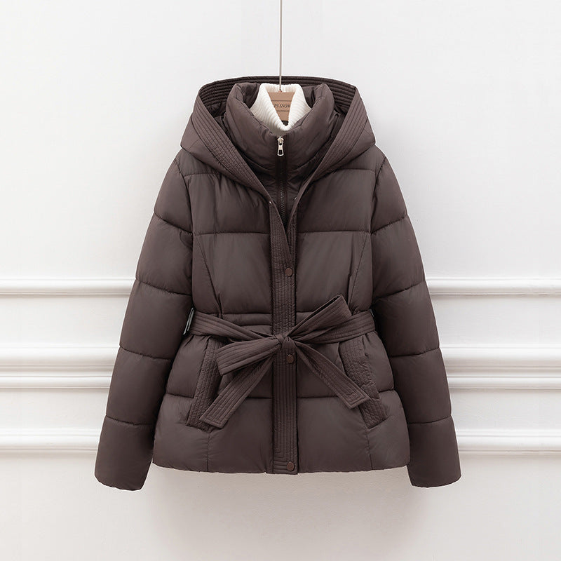 Belted Hooded Puffer Jacket