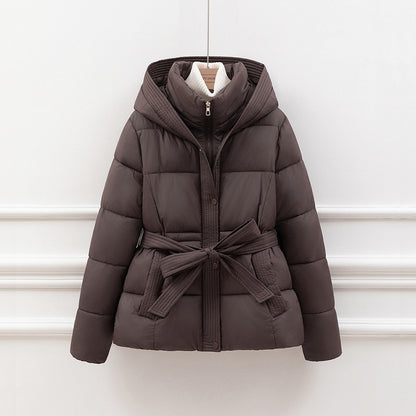 Belted Hooded Puffer Jacket