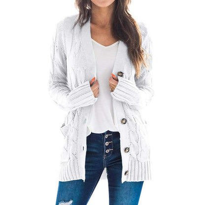Wool Blend Single-Breasted Long Sleeve Coat