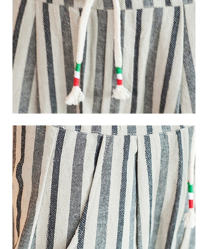 Moda Elite | Spodnie oversize z bawełny i lnu