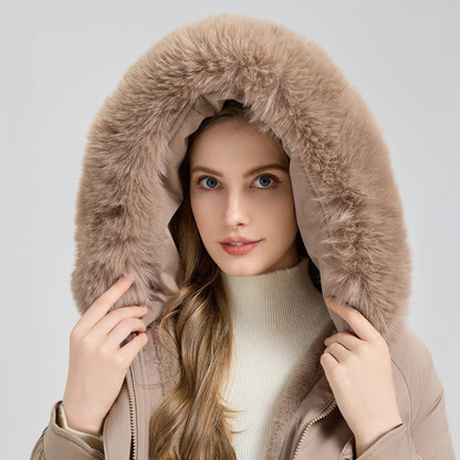 Fur-Lined Hooded Winter Parka
