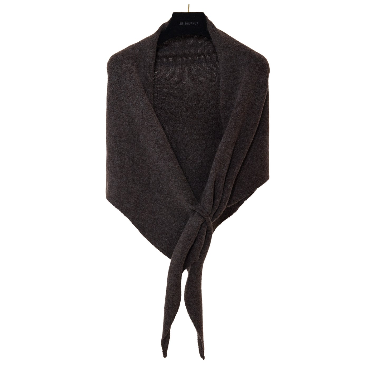 Winter Solid Knit Triangle Shawl