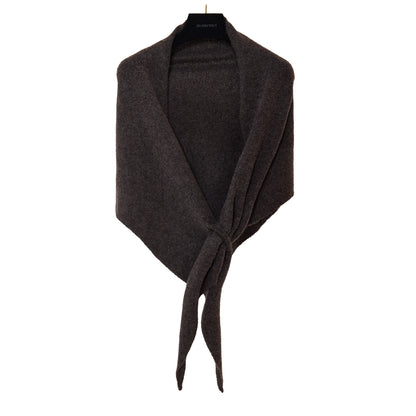 Winter Solid Knit Triangle Shawl