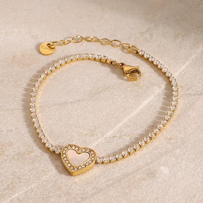 Crystal Heart Accent Bracelet