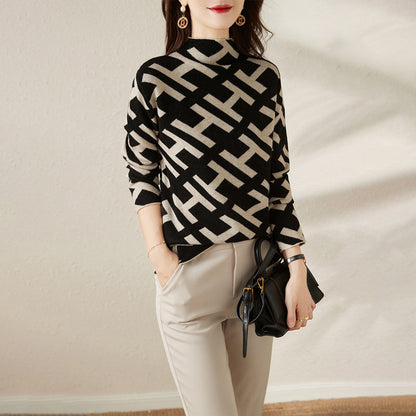 Elegant Jacquard Sweater