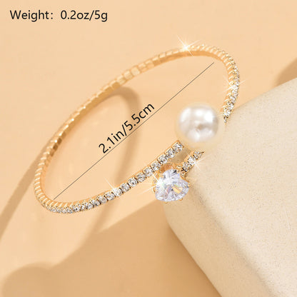 Pearl Diamond Elastic Bracelet