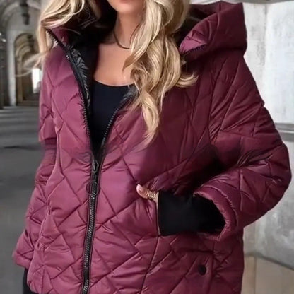 Short Quilted Hooded Puffer Jacket
