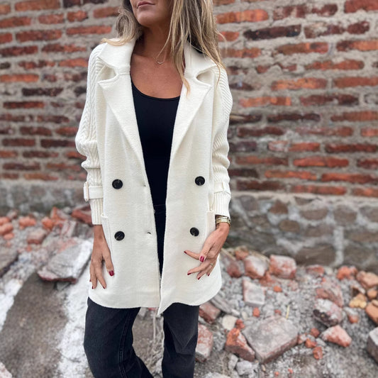Double-Faced Wool Blend Mid-Length Coat