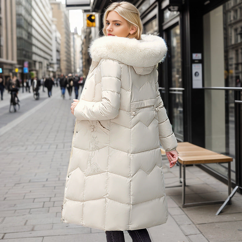 Thick Fur Collar Winter Long Coat