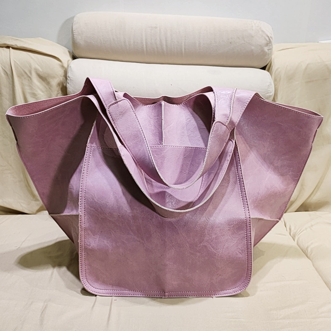 Vintage Large Capacity PU Leather Tote Bag