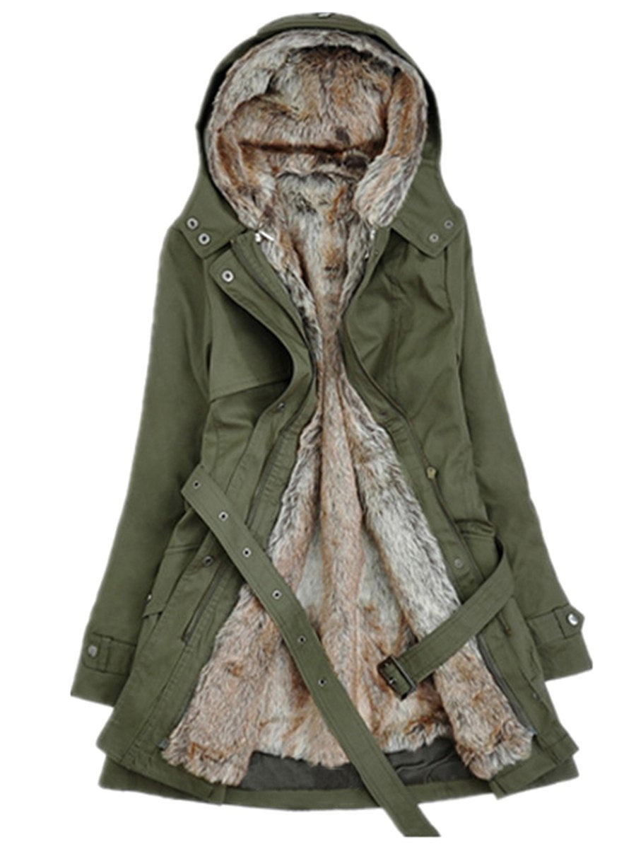 Winter Warm Long Sleeve Parka Coat