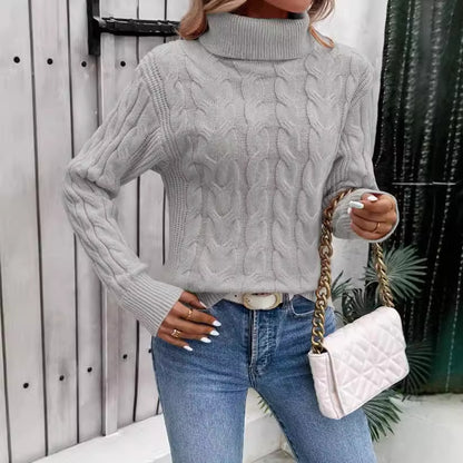 Women's Cable-Knit Turtleneck