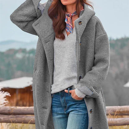 Thickened Tweed Mid-Length Coat