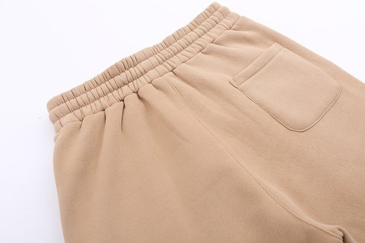 Moda Elite| Ciepłe spodnie dzianinowe z aksamitem