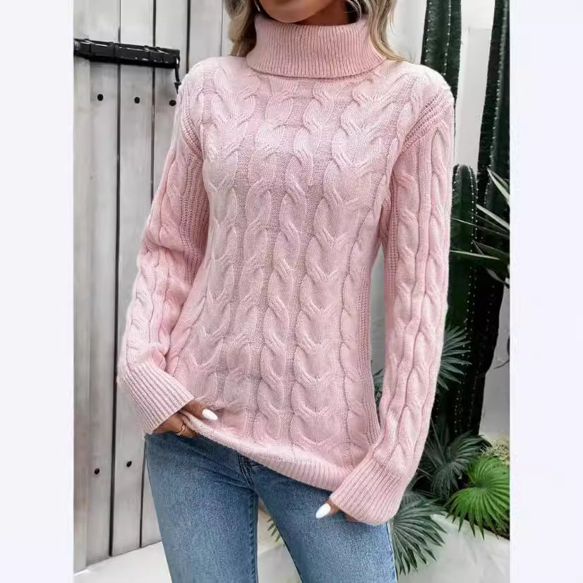 Women's Cable-Knit Turtleneck