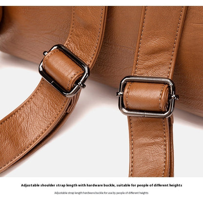 Minimalist Leather Casual Backpack