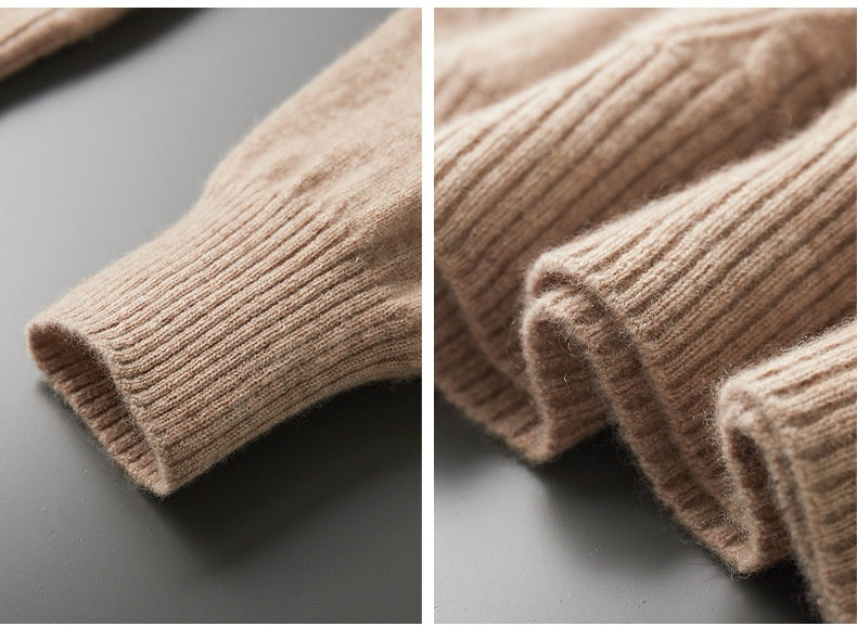 Moda Elite | Sweter kaszmirowy ze wzorem w romby