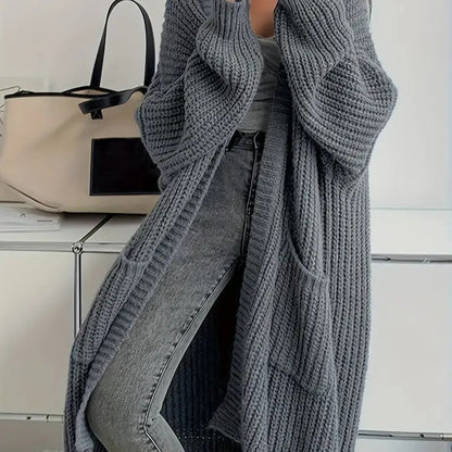 Long-Sleeved Knit Sweater Cardigan