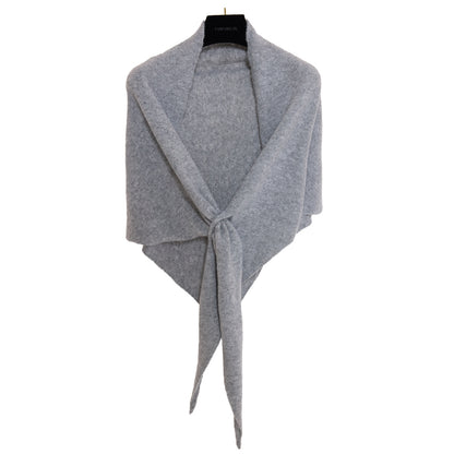 Winter Solid Knit Triangle Shawl