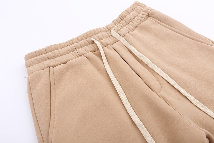 Moda Elite| Ciepłe spodnie dzianinowe z aksamitem