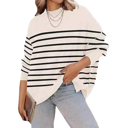 Loose Fit Striped Knit Sweater