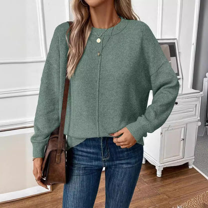 Simple Knitted Pullover Sweater