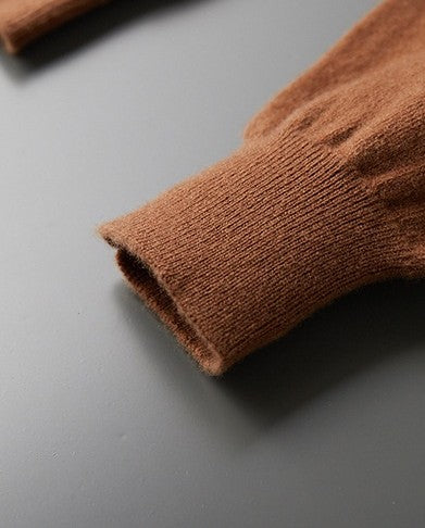 Moda Elite | Kardigan z czystej wełny z dekoltem w serek