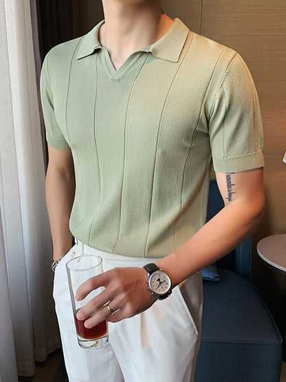 Koszula z jedwabiu lodowego z dekoltem w serek