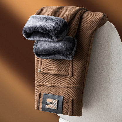 Męskie spodnie żakardowe