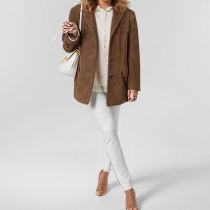 Women's Retro Loose Suede Jacket