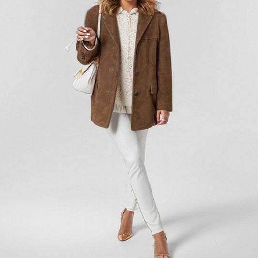 Women's Retro Loose Suede Jacket