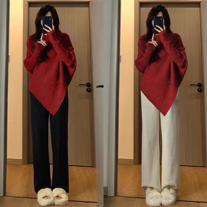 Modern Irregular Turtleneck Sweater