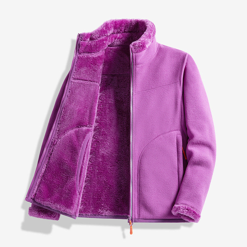 Lambskin Fleece Zip Jacket