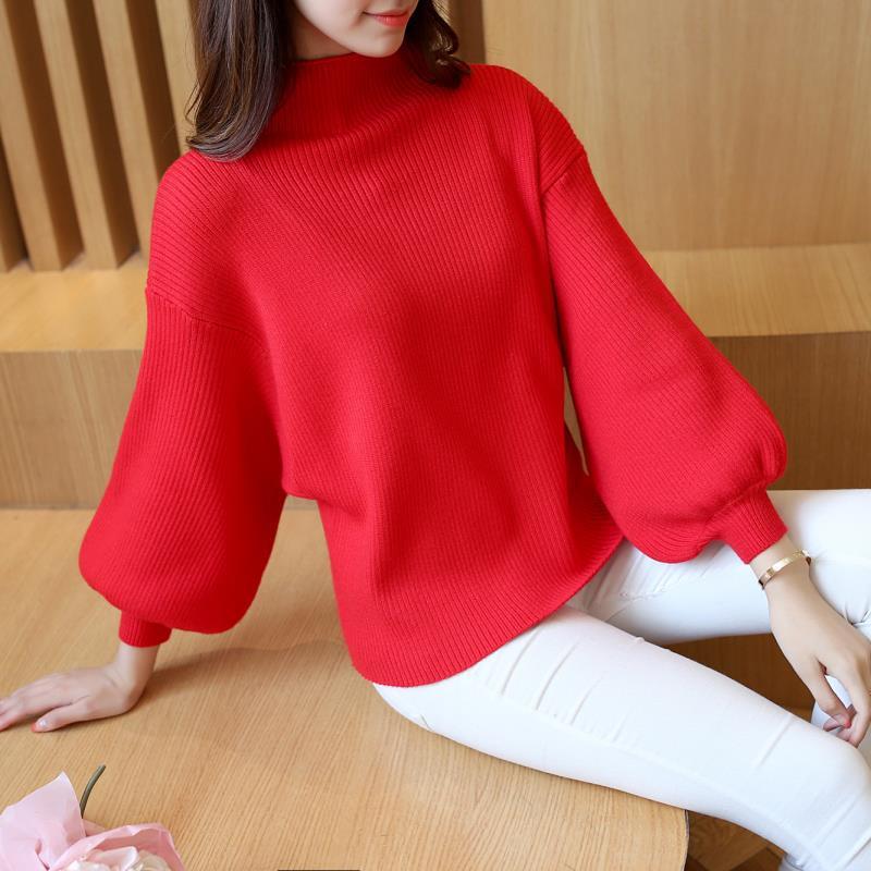 Modern Irregular Turtleneck Sweater