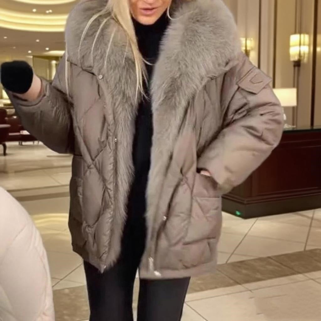 Mid-Length Hooded Cotton Coat