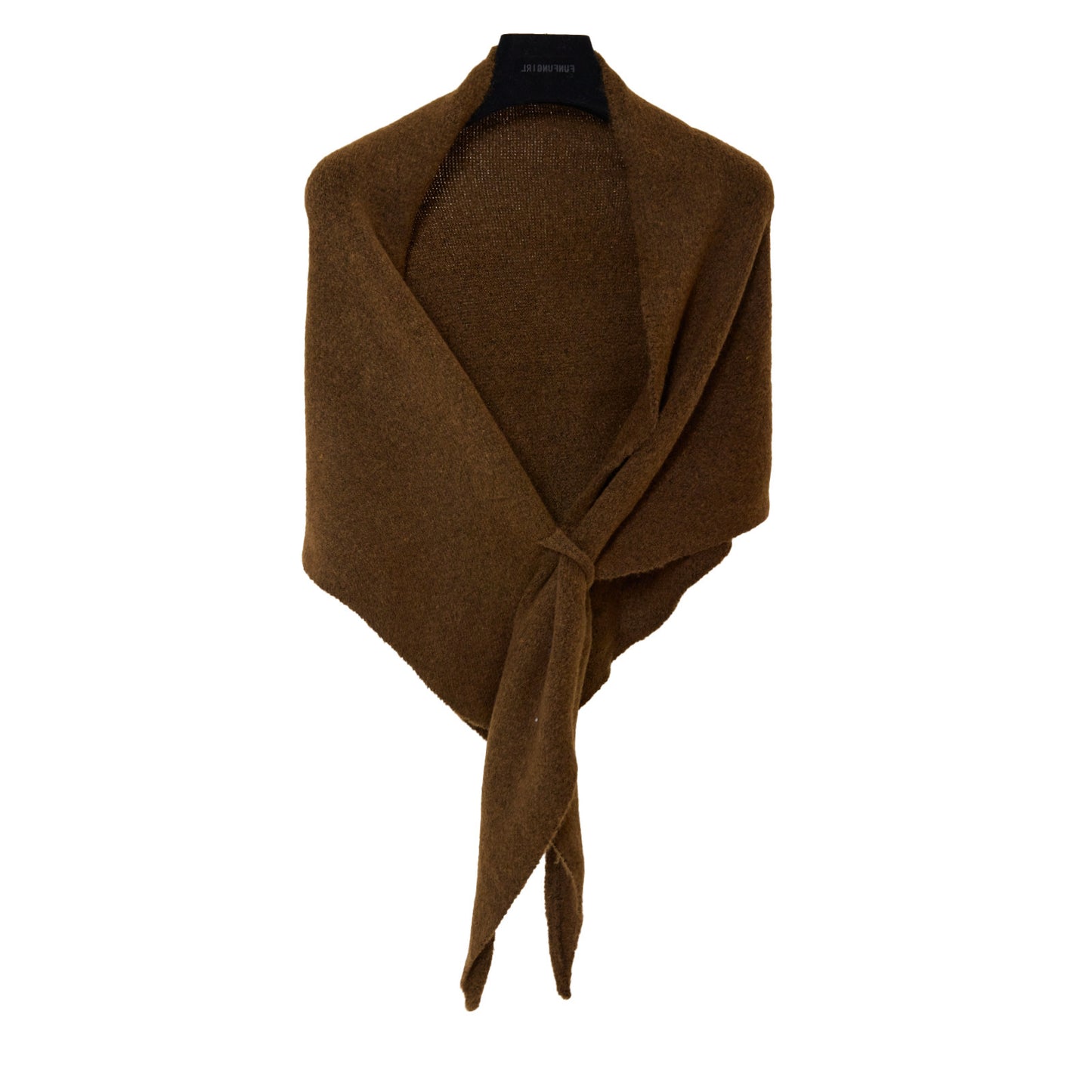 Winter Solid Knit Triangle Shawl