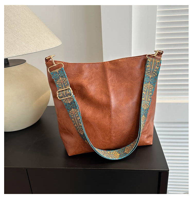 Boho Wide Strap Shoulder Bag