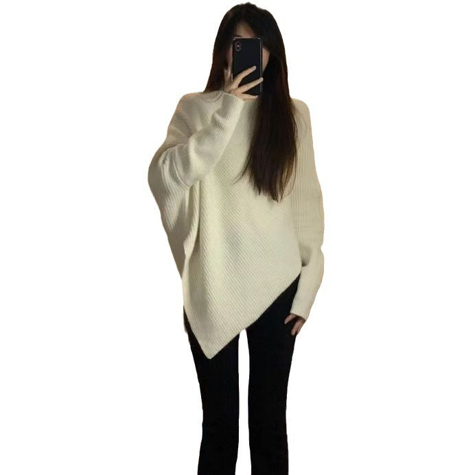Modern Irregular Turtleneck Sweater