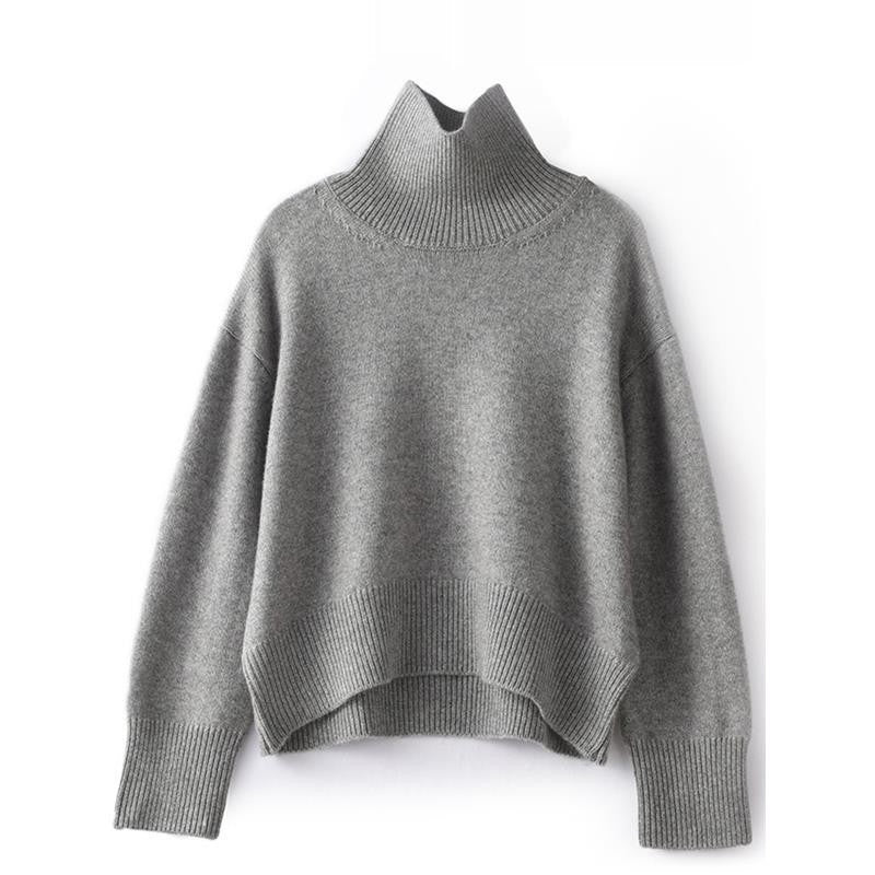 Minimalist Thick Wool Turtleneck Sweater